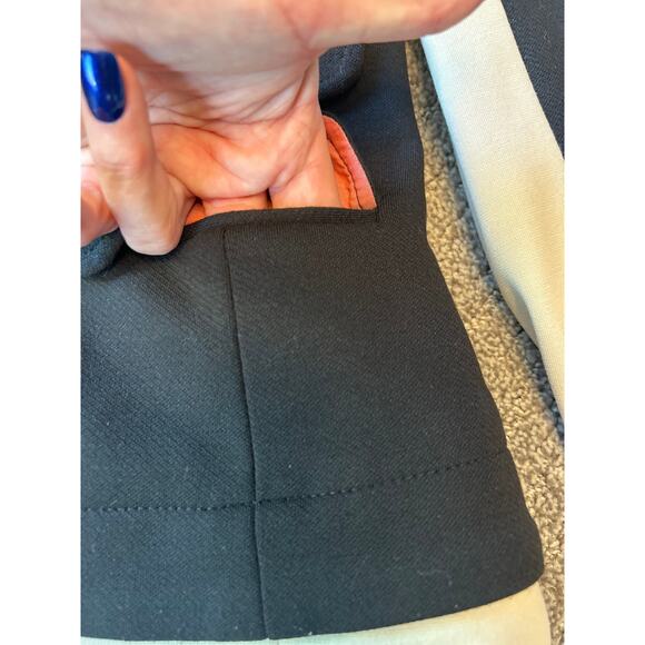 EUC Anthropologie Cartonnier Layered Vest Jacket Blazer Black /Cream Fits size 6 - Picture 4 of 16